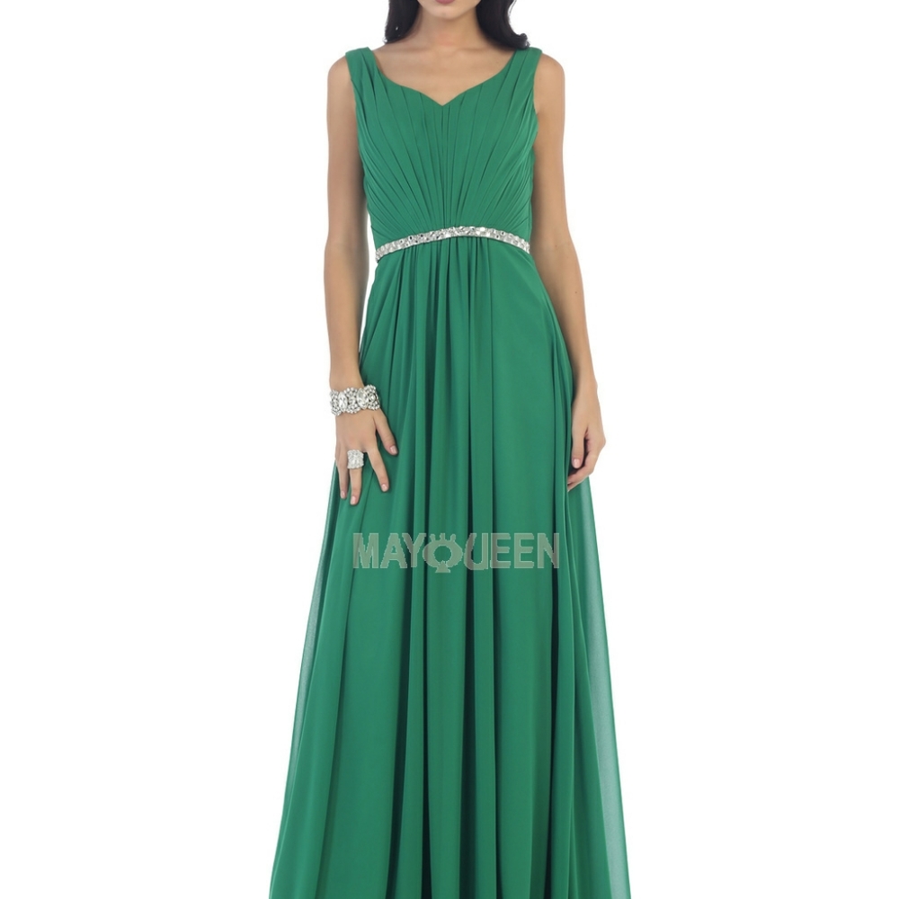 Blue, red, + other Colors formal evening gown chiffon - Picture 7 of 8
